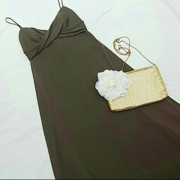 BCBGMaxAzaria chocolate brown gown (Sm) - Picture 2 of 7